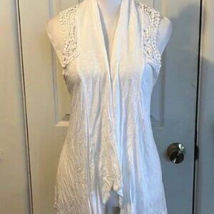 American Dream white crochet cover up - SMALL